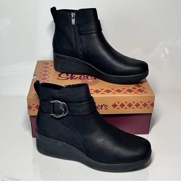 Skechers Pier-Lite Forever Chic Ankle Boots - Picture 1 of 7